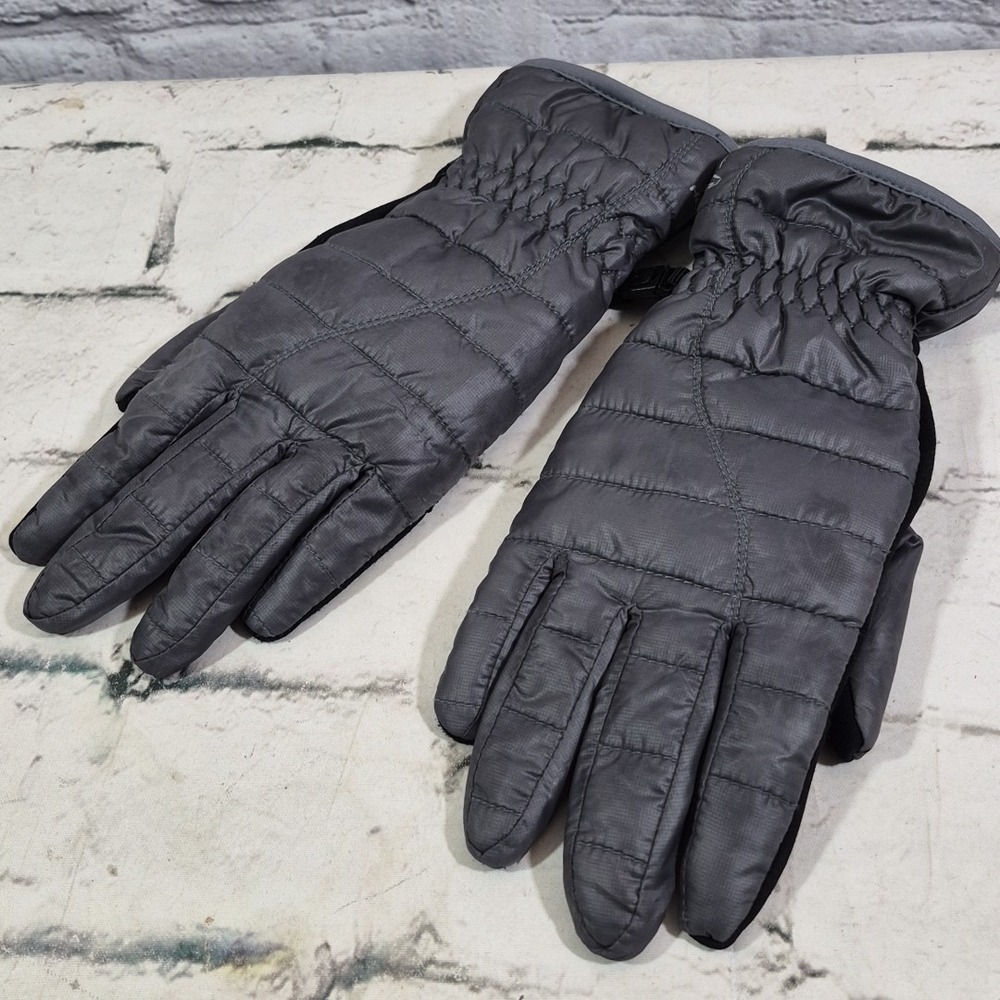 HEAD Womens Insulated Puffer Ski Snowboard Gloves Black Wind-Proof Size M